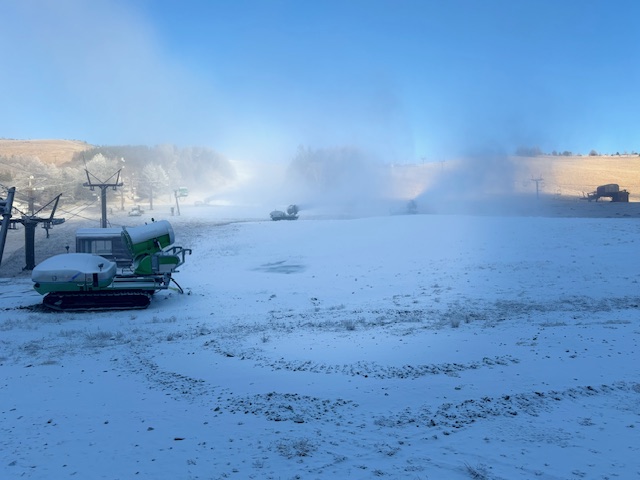 車山スカイパークスキー場 降雪